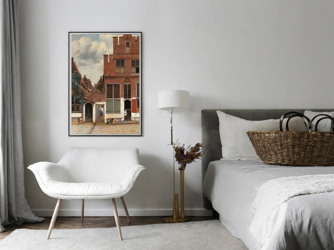 Vermeer Print Little Street In Delft By Johannes Vermeer Dutch Baroque Painting Vintage Cityscape Print City Wall Art - Image 3
