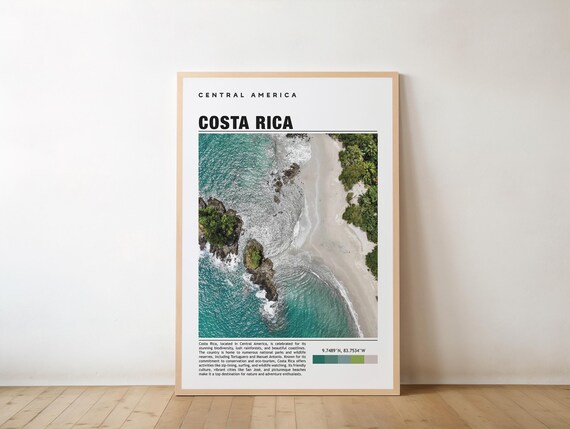 Costa Rica Print Vintage Poster Art Photo San Jos Travel Gift