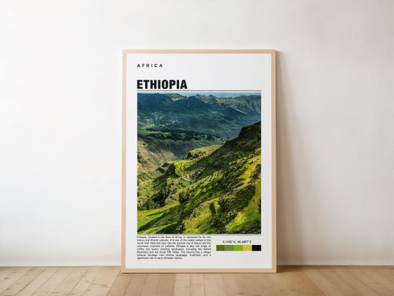 Ethiopia Print Art Poster Photo Painting Addis Ababa
