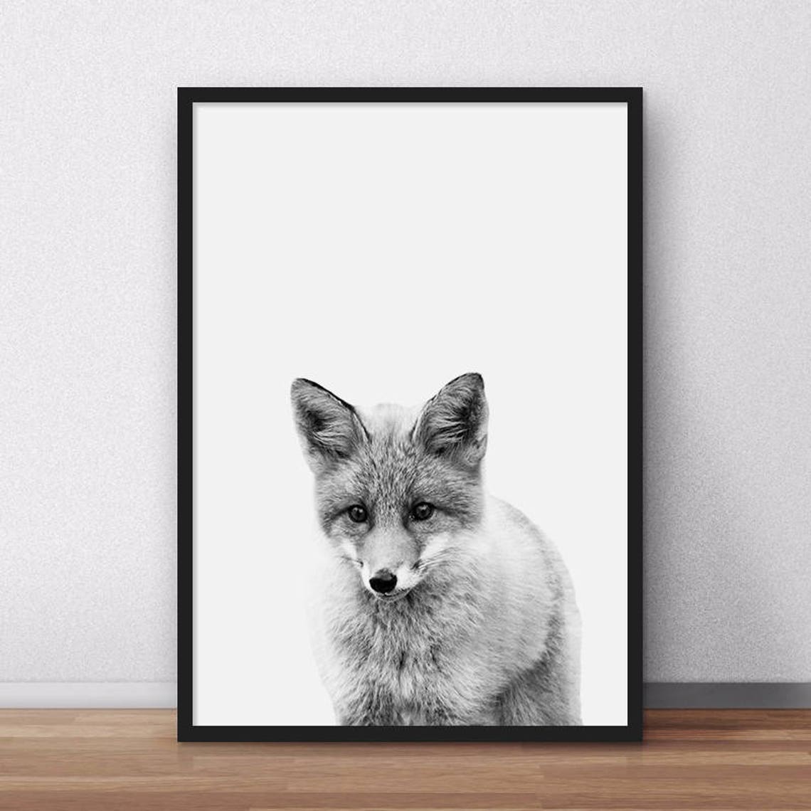 Sale Fox Print Animal Print Animal Wall Art Woodland Animals Forest Animal Print Woodlands Nursery Print Baby Forest Print