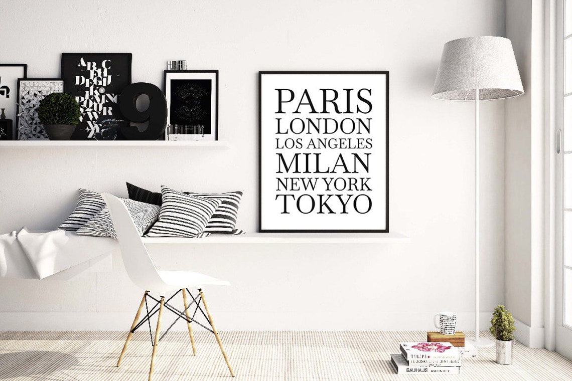 Sale New York Fashion London Paris Milan Fashion Art Fashion Wall Art Decor Fashion Poster Fashion Print Fashion Wall Art - Image 3