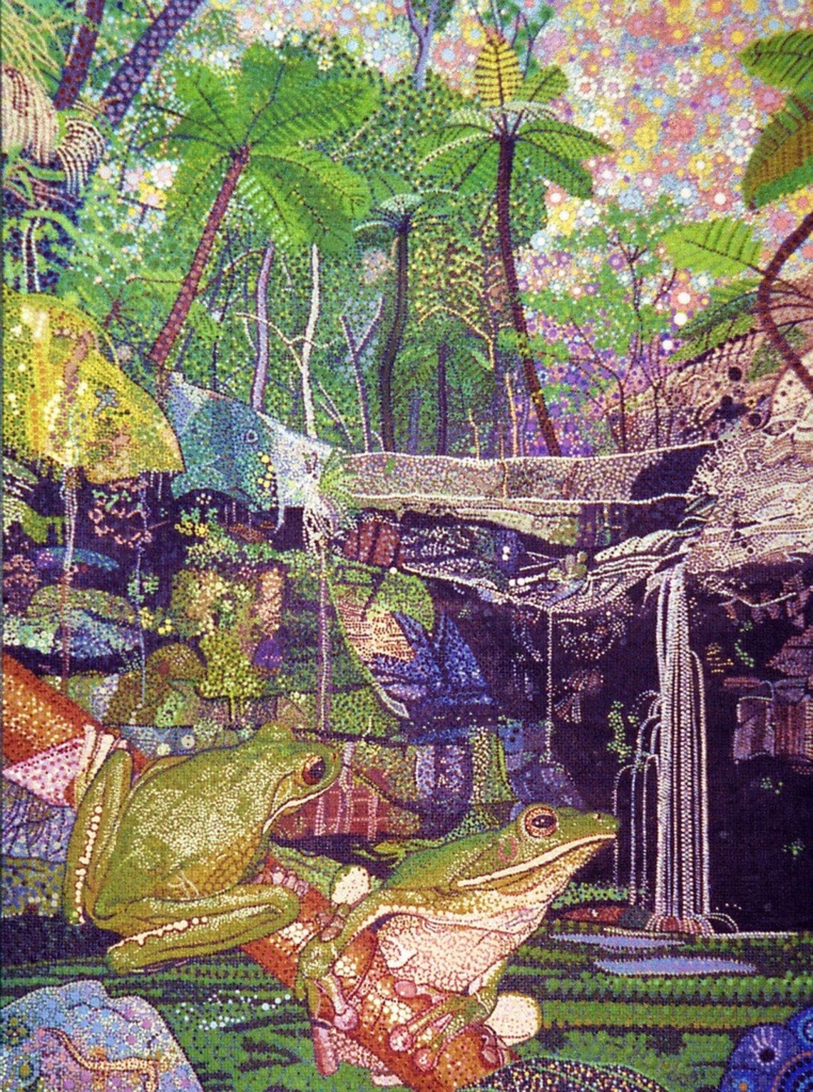 Japanese Plants and Frog Vintage Art Deco Poster - Image 4