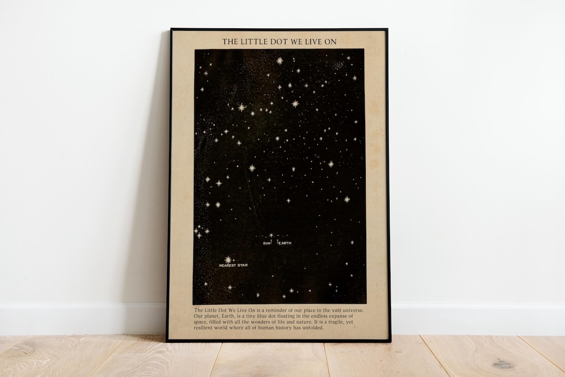 The Little Dot We Live On Vintage Star Chart Universe Poster