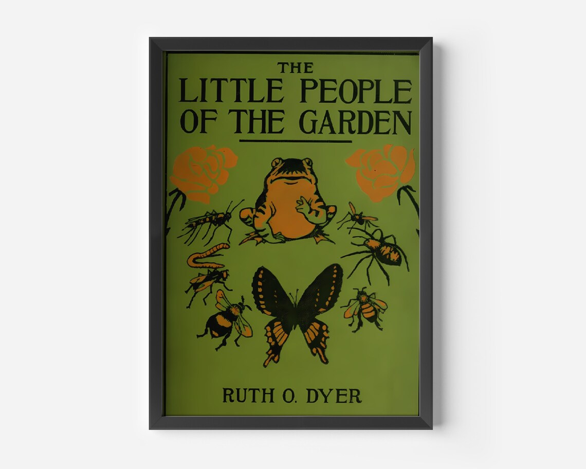 Frog, Butterflies and Insects Vintage Art Deco Poster - Image 3