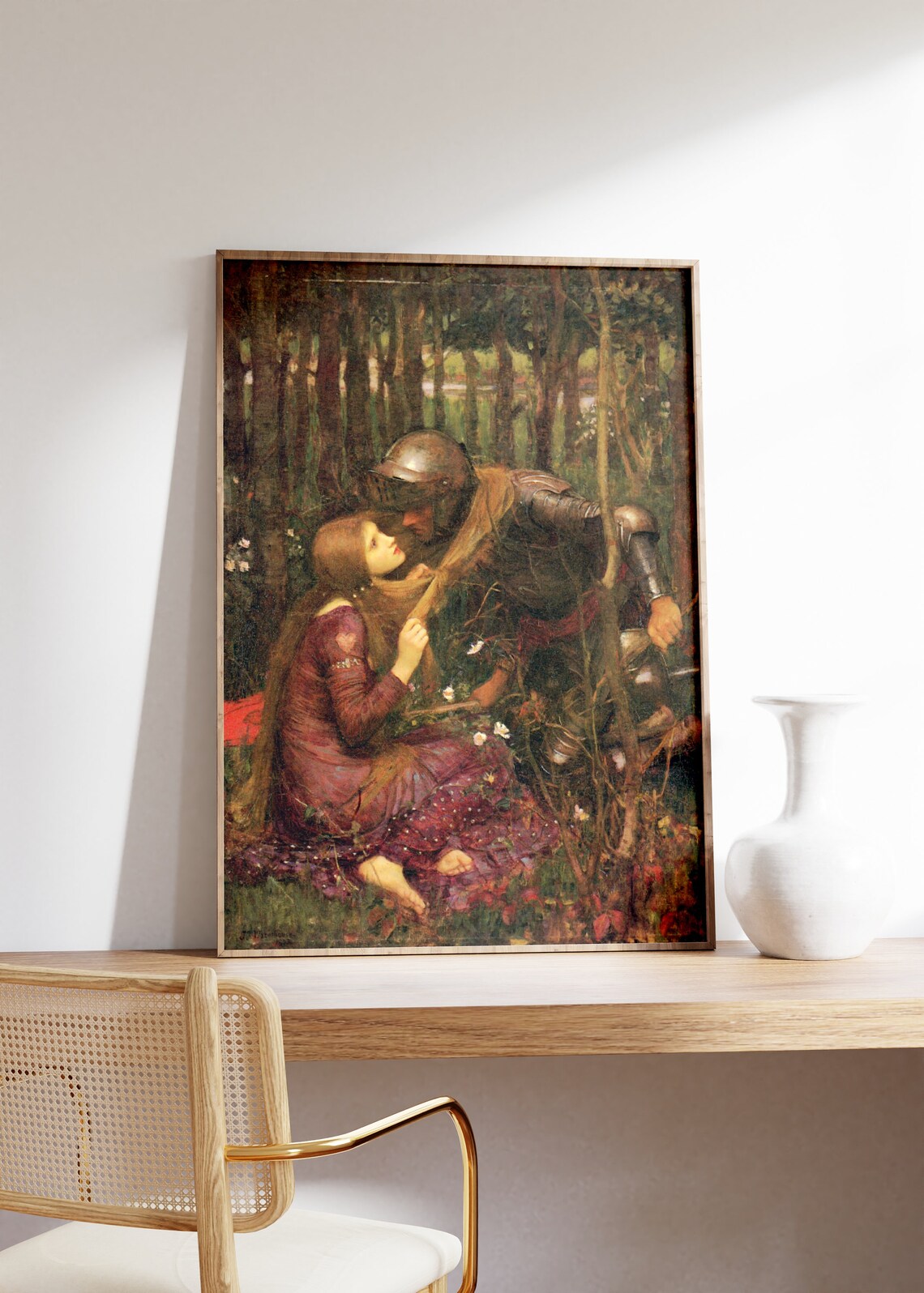 The Beautiful Lady Without Mercy Vintage Poem Art Print - Image 3