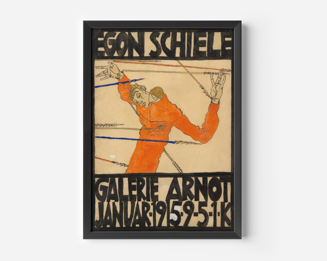 Egon Schiele Vintage Exhibition Poster, Art Nouveau - Image 4