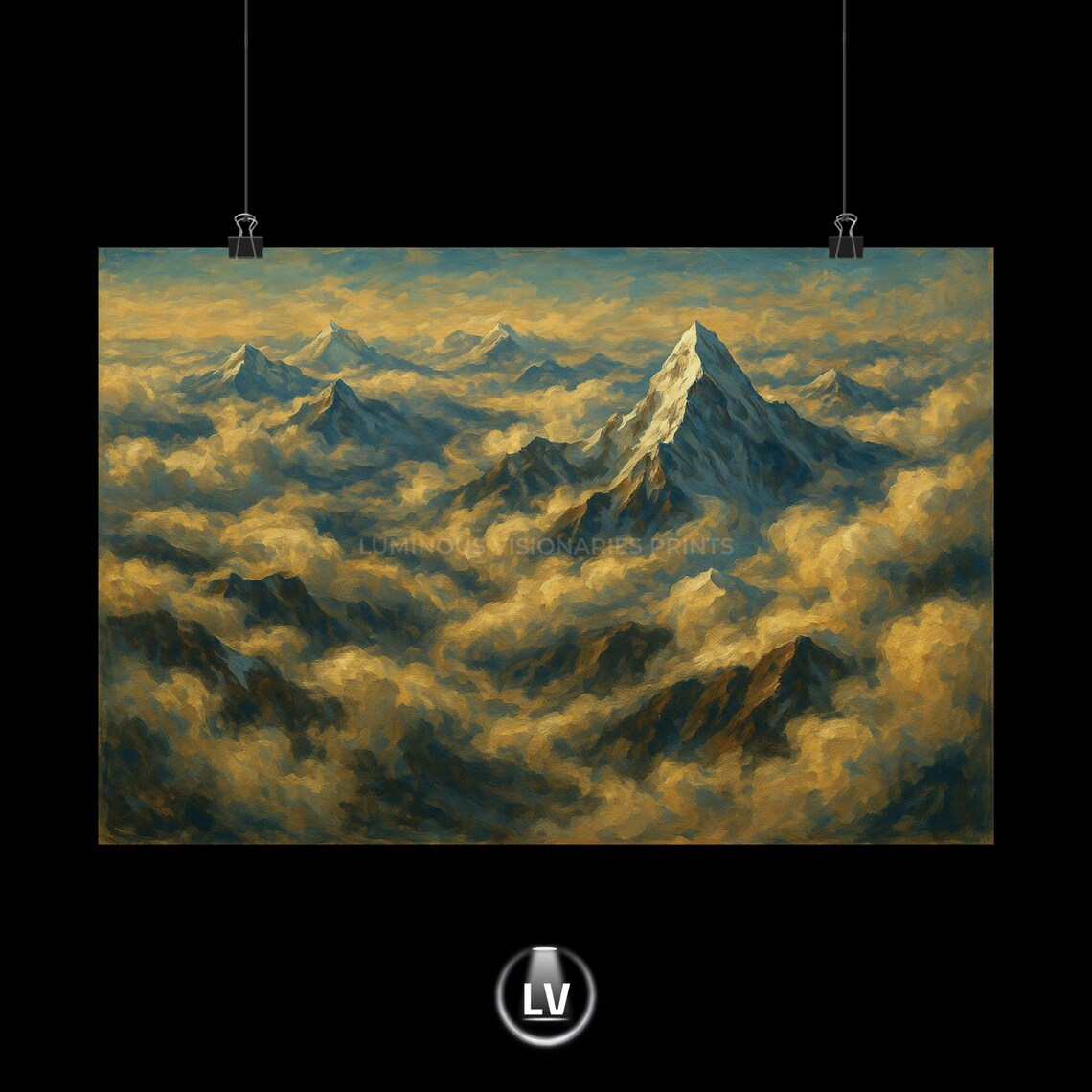 Himalayan Peaks Poster, Nature Lovers Gift