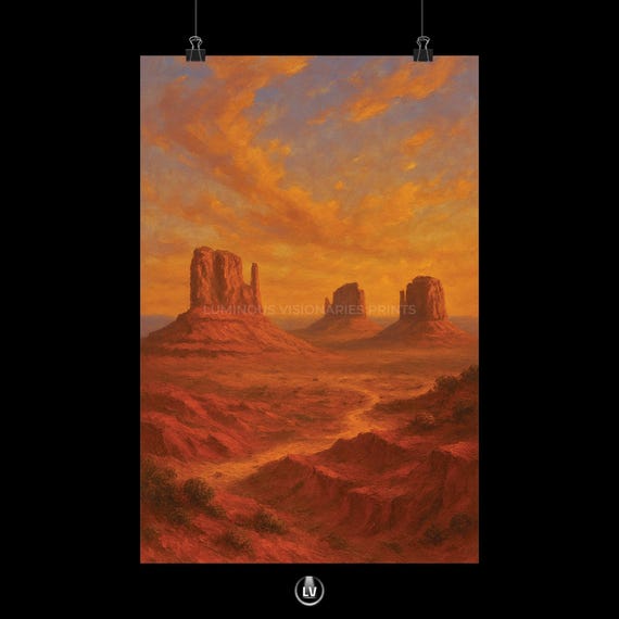 Stunning Desert Sunset Vertical Poster Wall Art For Nature Lovers Home Decor Gift Adventurers Bohemian Apls 33