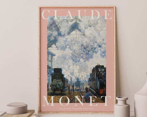 Monet Poster Claude Monet Print Monet Wall Art Monet Picture Modern Monet Print Vintage Monet Art Arrival Of Normandy Train