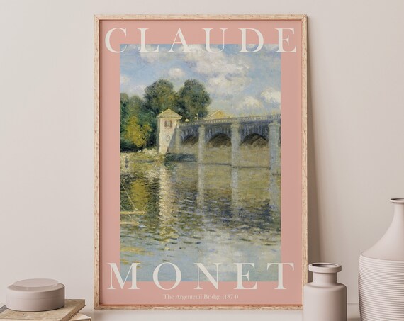 Claude Monet The Argenteuil Bridge 1874 River Reflection Poster