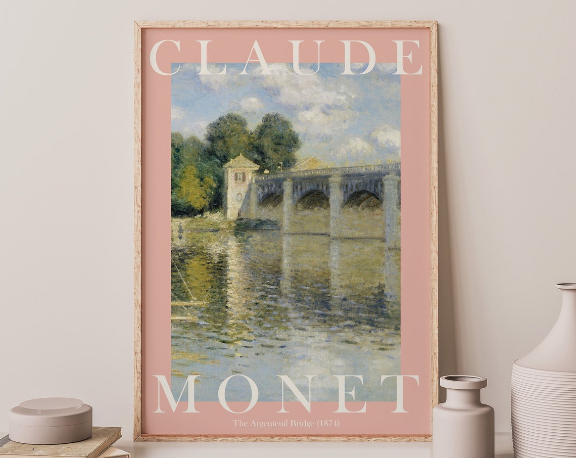 Claude Monet The Argenteuil Bridge 1874 River Reflection Poster