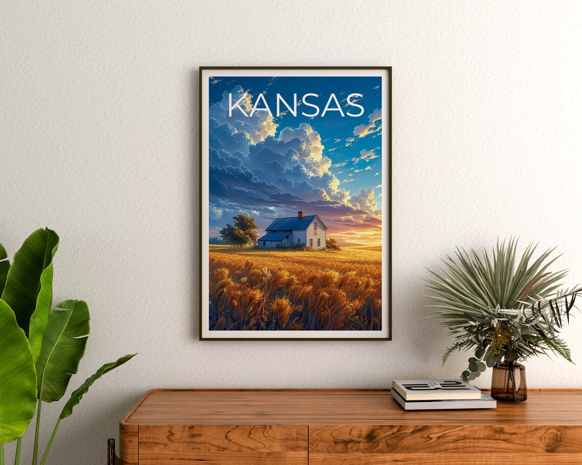 Kansas Travel Poster, Kansas Wall Art Print - Image 3