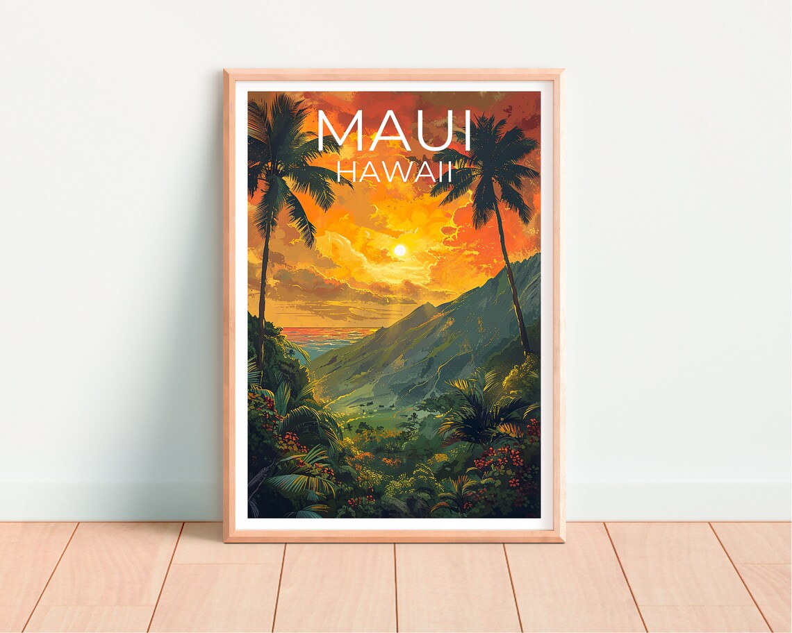 Maui Vintage Travel Poster, Hawaii Poster Print - Image 4