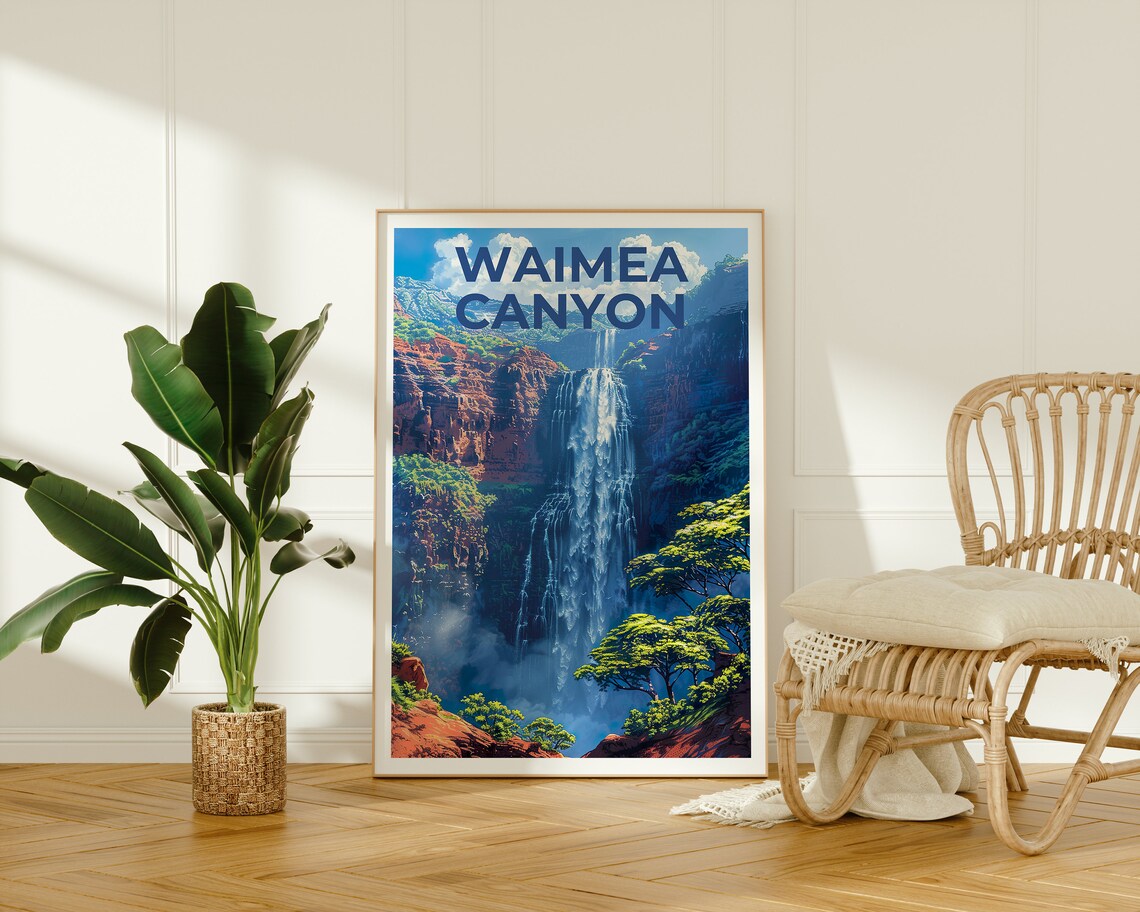Waimea Canyon, Hawaii Travel Poster for Home Decor - Image 2