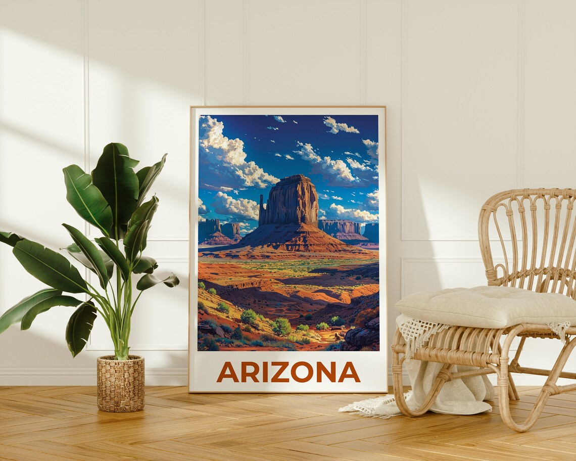Arizona Travel Poster, Desert Nature Art Print - Image 2