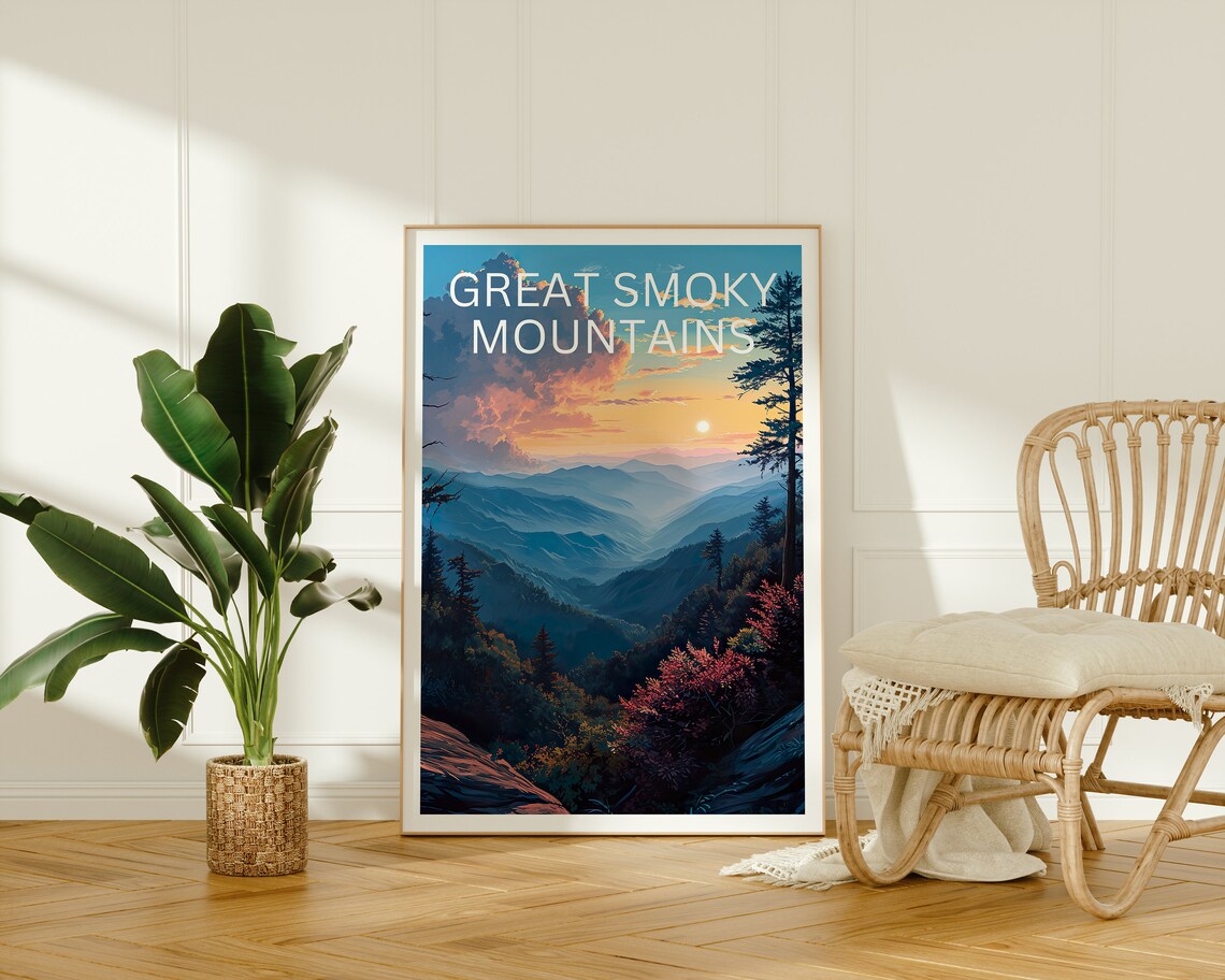Great Smoky Mountains Travel Poster, National Park - Image 2