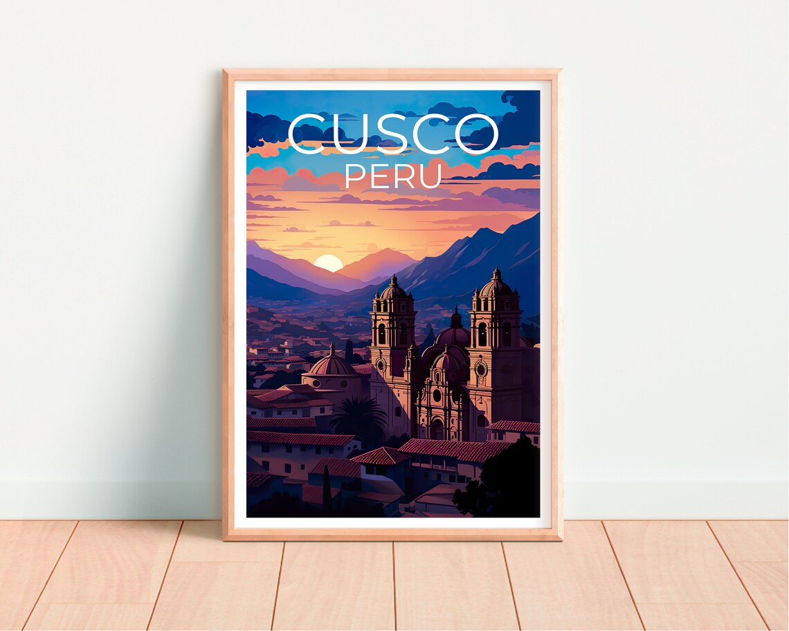 Cusco Peru Travel Poster, City Wall Art Print - Image 4