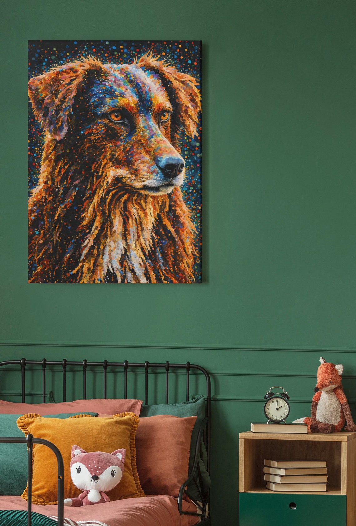 Guard Dog Print Fearless Dog Print Modern Dog Painting Art Dog Lover Gift Dog Home Decor Dog Wall Art Mans Best Friend Print - Image 2