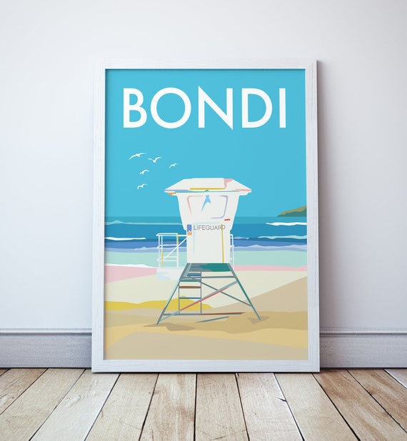 Bondi Beach Surf Lifeguard Tower Travel Poster