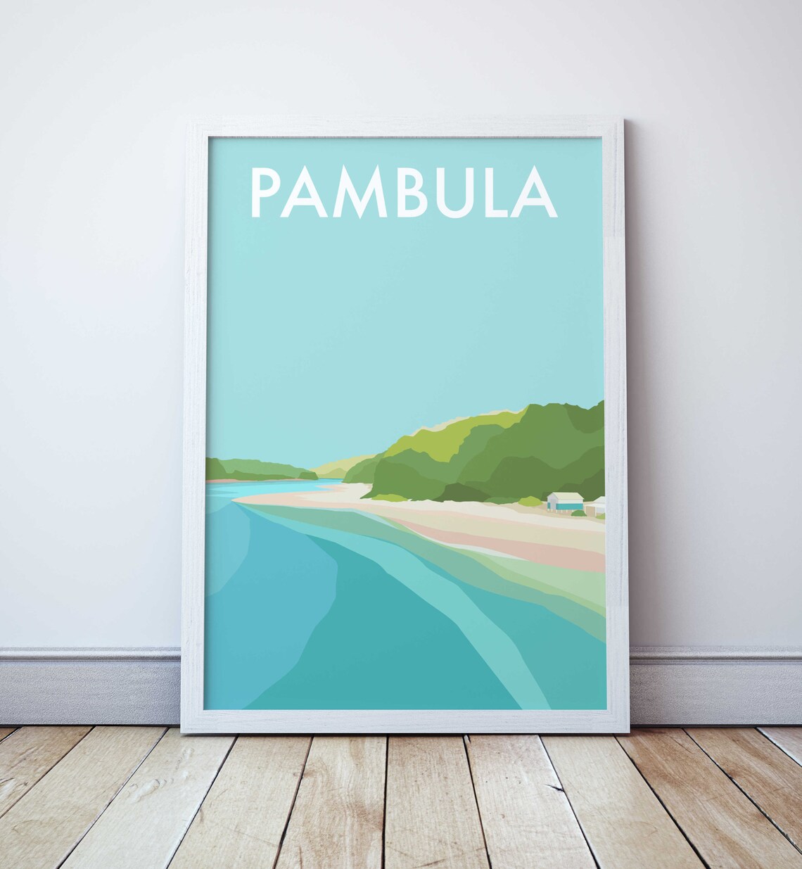Pambula River Travel Poster, NSW South Coast