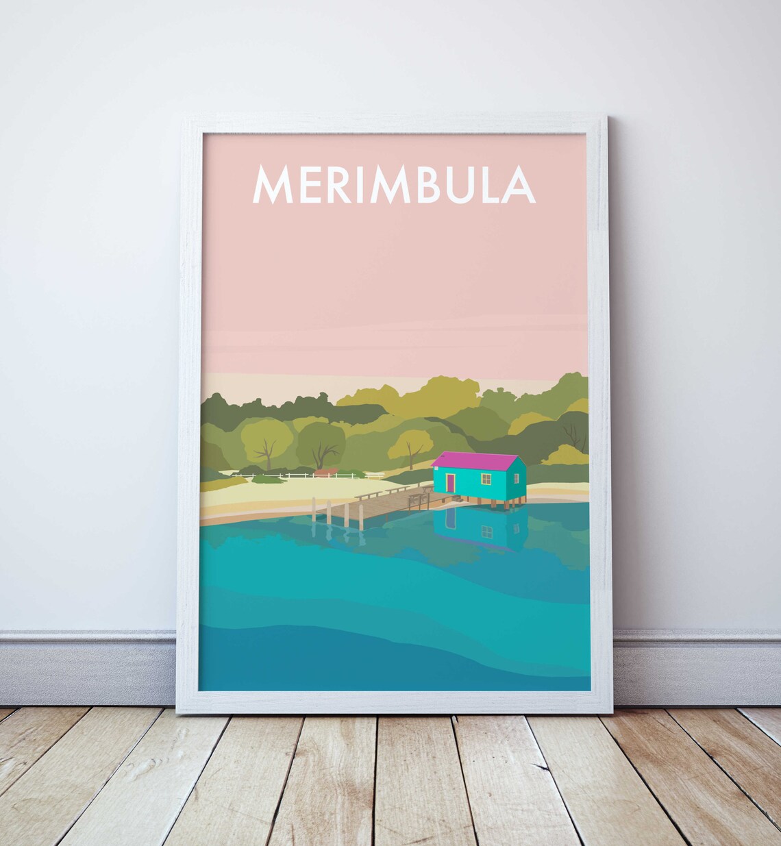 Merimbula River Travel Poster, Australia