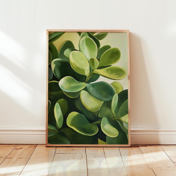 Georgia O'Keeffe Jade Plant Art Print, Modern Botanical Decor