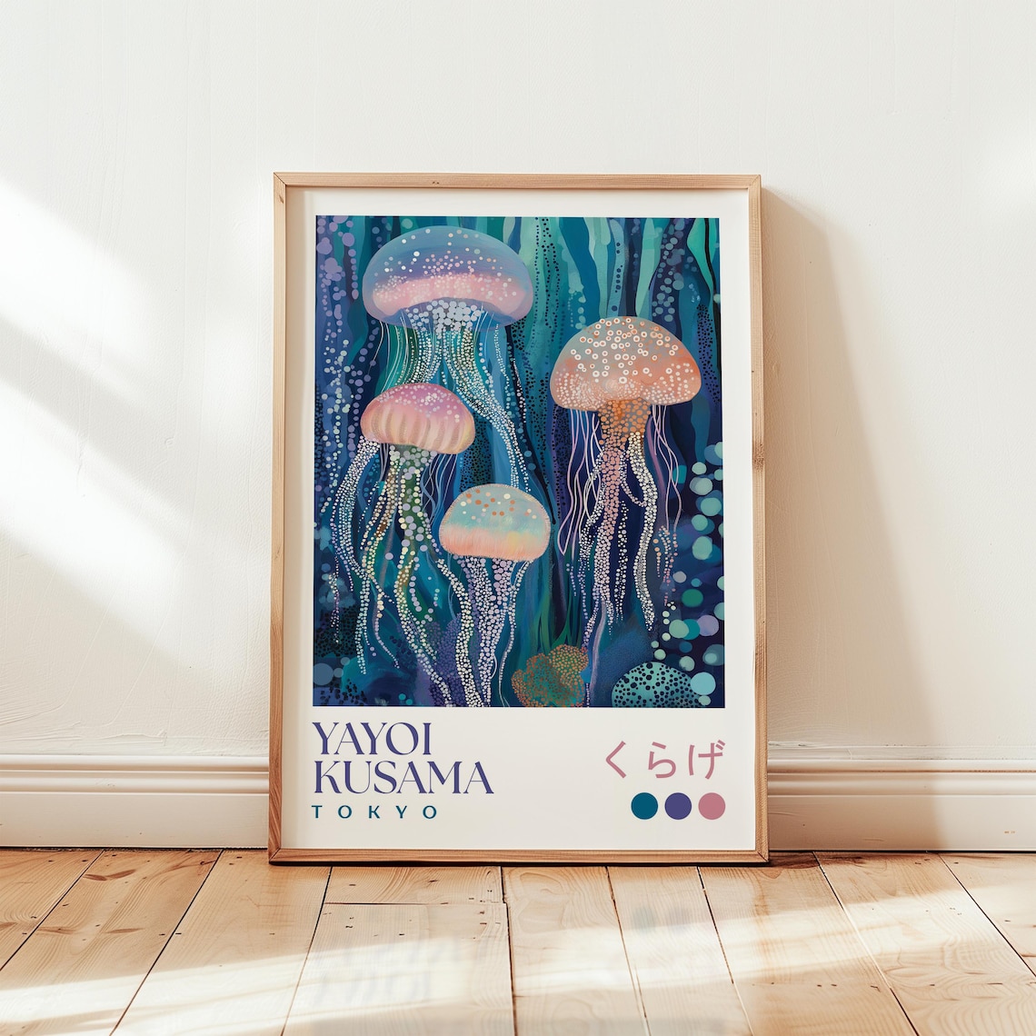 Yayoi Kusama Jellyfish Art Print, Modern Japanese