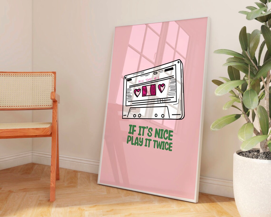 Cassette Mixtape Funky Music Poster Art Print