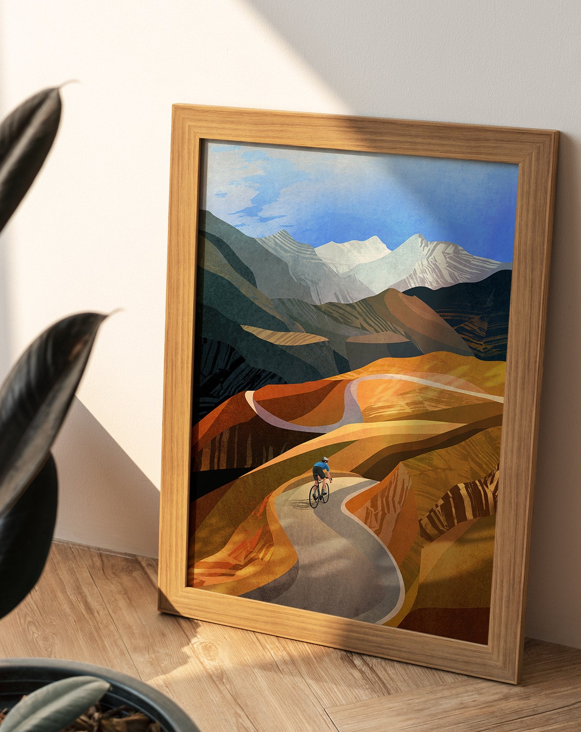 Cycling Art Print, Never Lost On A Bike - Image 2