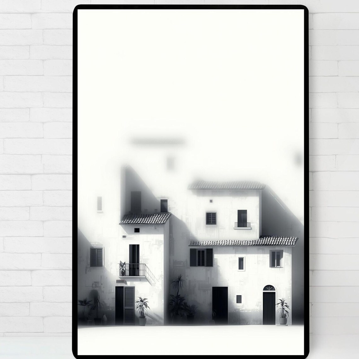 Minimal Mediterranean Homes, Architecture Art Print