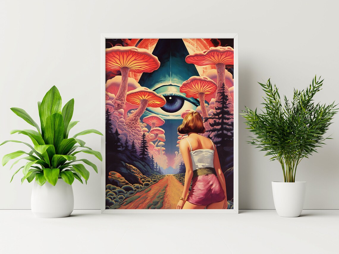 Mind Opening Trip Psychedelic Mushroom Art Print - Image 2