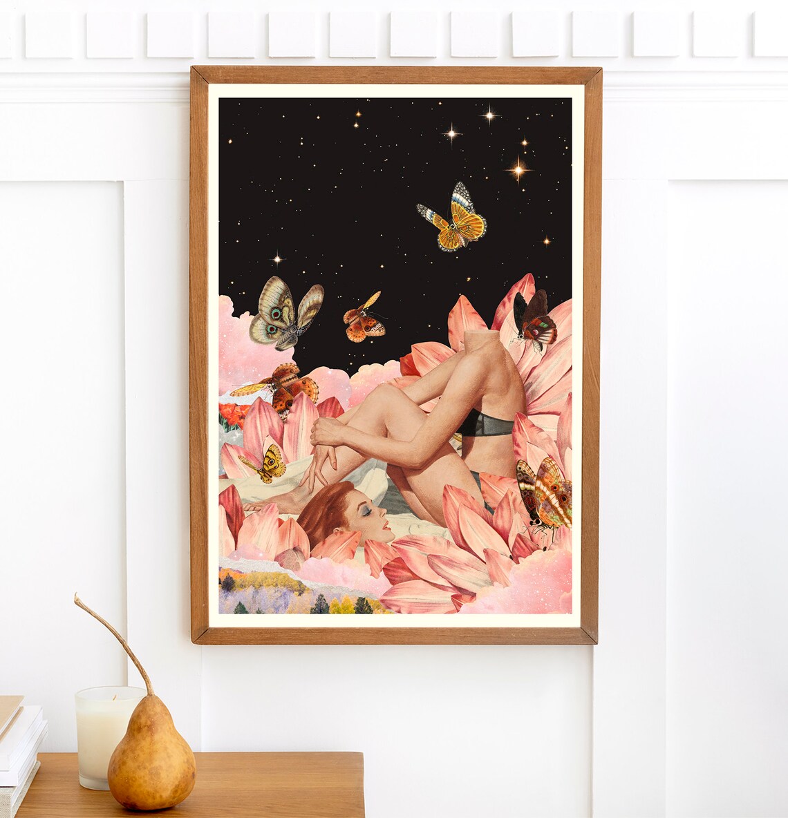 Let Your Ego Go Collage Art, Cosmic Vintage Poster - Image 2