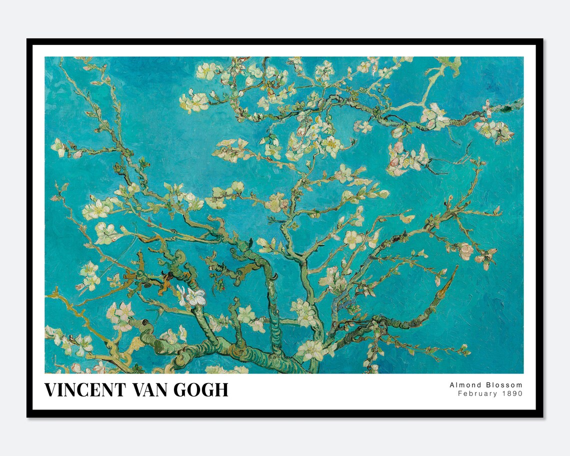 Van Gogh Almond Blossom Vintage Exhibition Art Print
