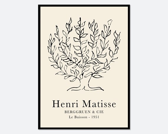 Henri Matisse Le Buisson Tree Sketch, Vintage Art Print