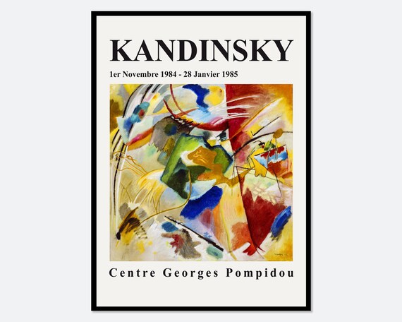 Kandinsky Centre Georges Pompidou 1984 Paris Exhibition Art Poster