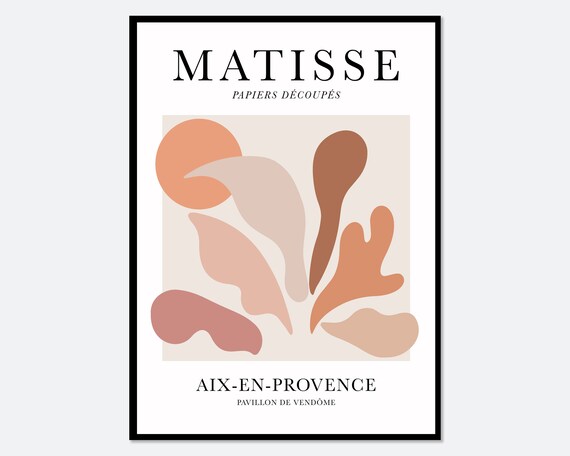Henri Matisse Cut Outs Vintage Exhibition Poster Art Print Botanical Plants Leaves Berggruen Cie Boho Wall Decor Papiers Decoupes M126