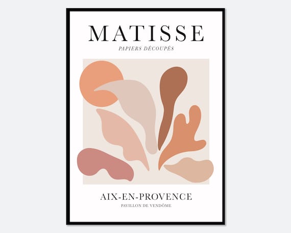 Henri Matisse Papiers Découpés Beige Terracotta Abstract Shapes Poster