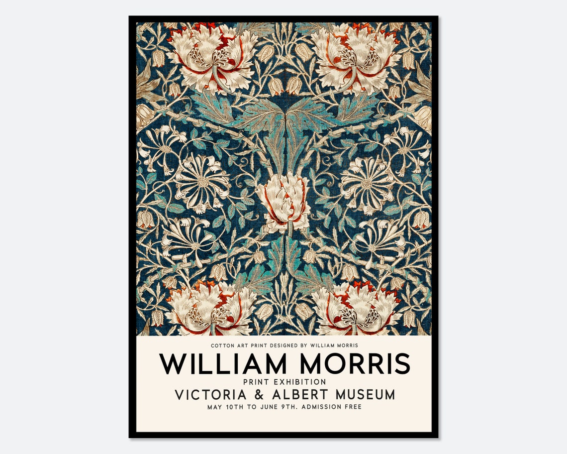 William Morris Honeysuckle Victoria Albert Museum Exhibition Poster