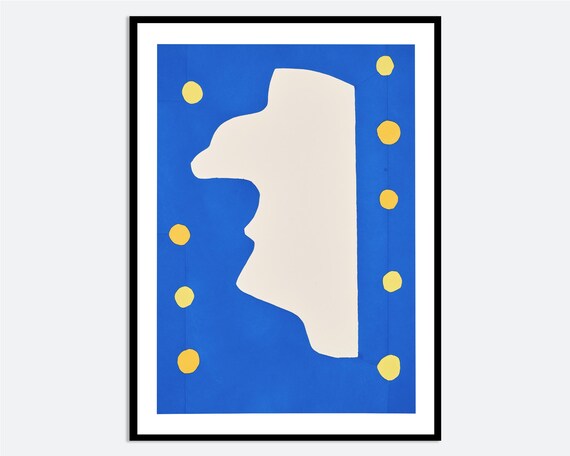 Henri Matisse Monsieur Loyal Jazz Series Blue Abstract Art Print