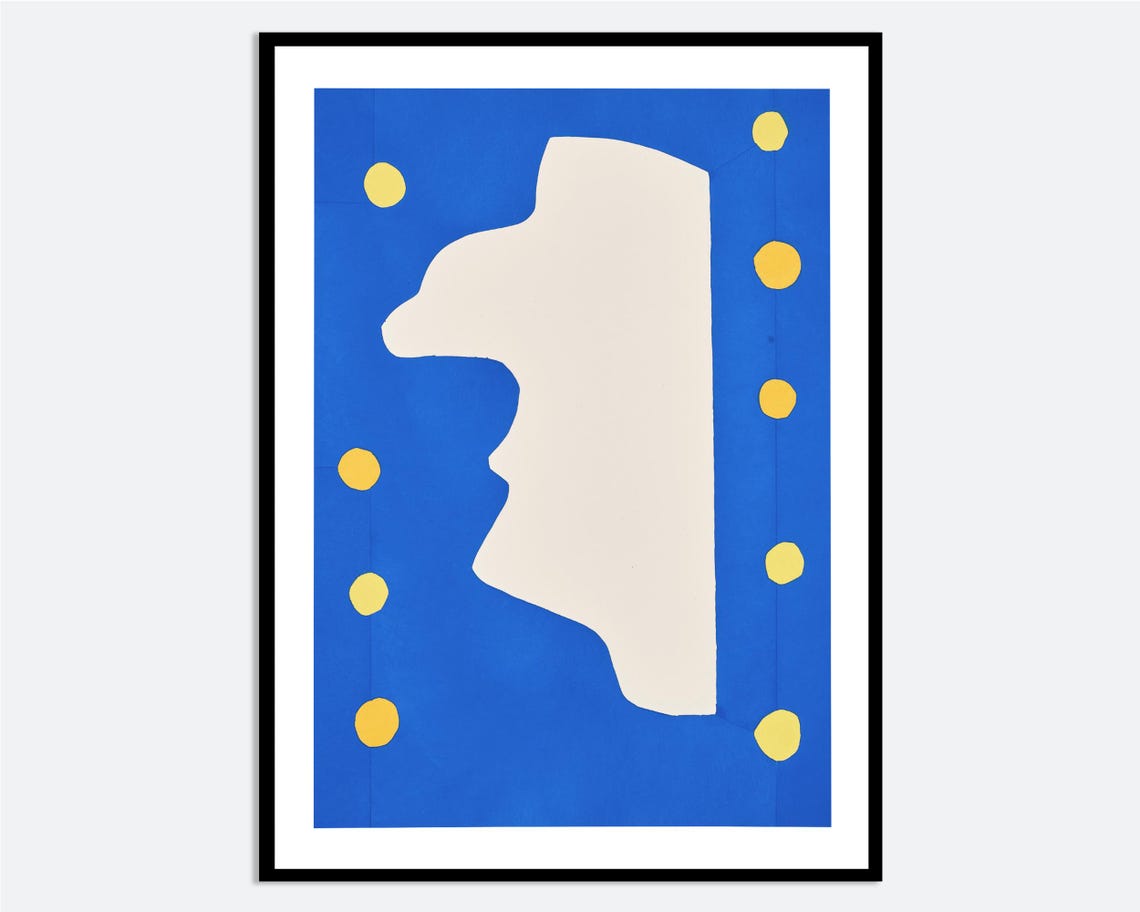Henri Matisse Monsieur Loyal Jazz Series Blue Abstract Art Print