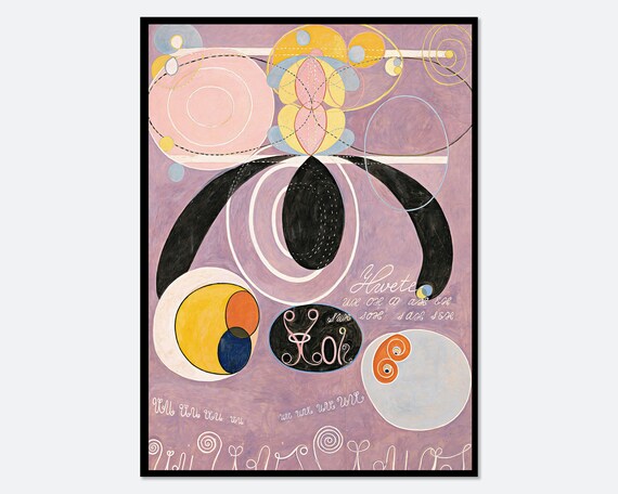 Hilma af Klint Lavender Circular Abstract 1907 Spiritual Symbol Art Poster