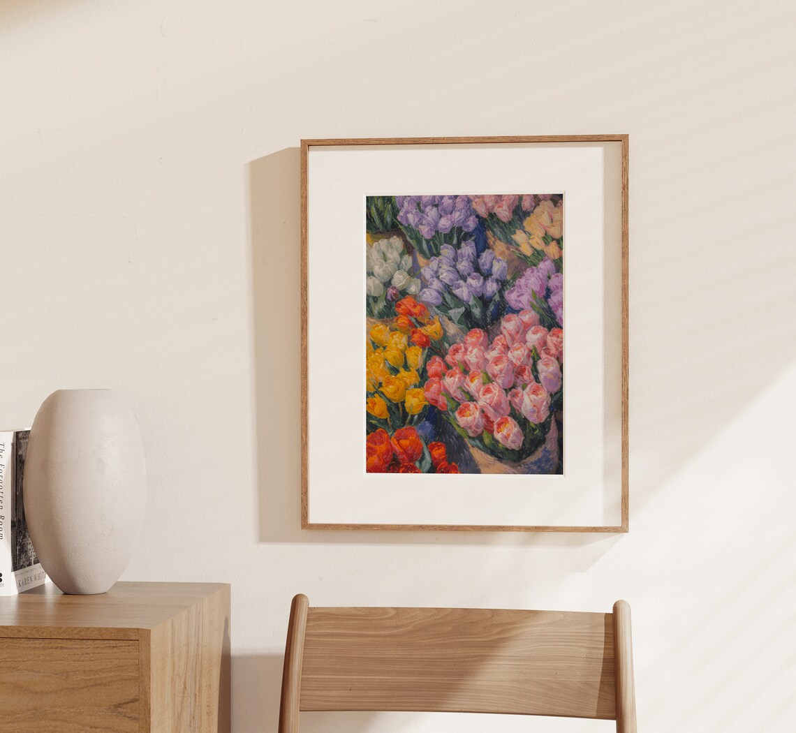 Colorful Flower Market Bouquets Impressionist Floral Art Print - Image 4