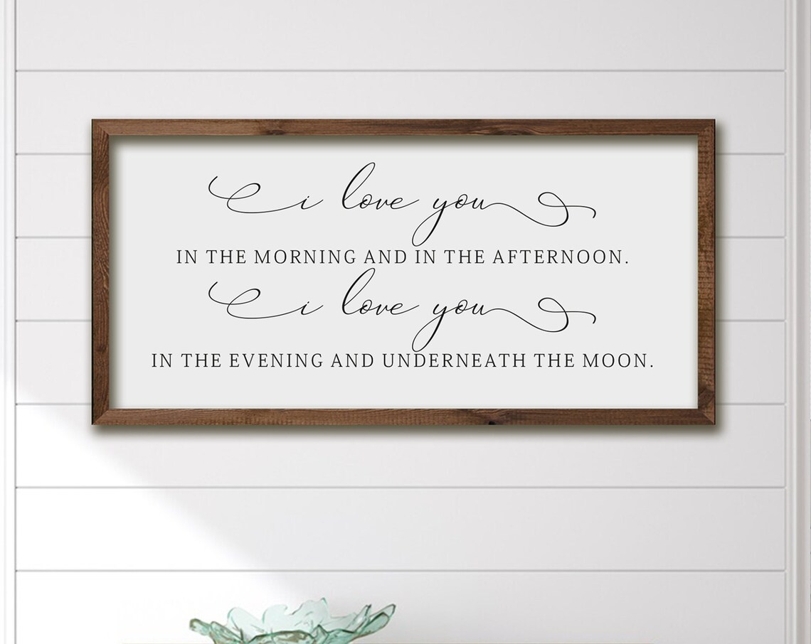 I Love You in the Morning Nursery Sign Art Print