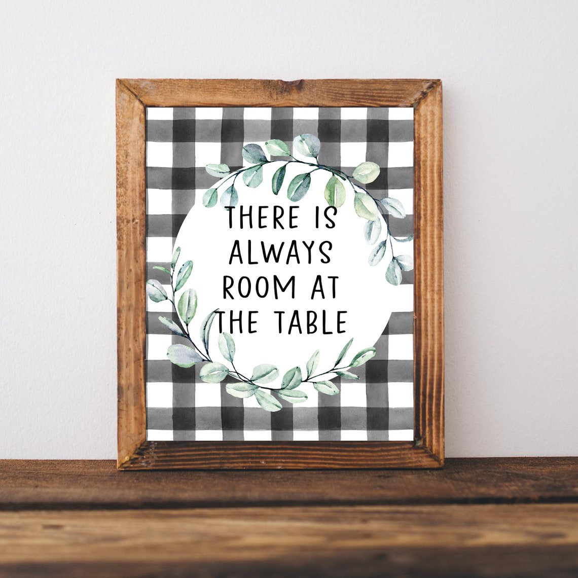 There Is Always Room At The Table Eucalyptus Buffalo Check Poster