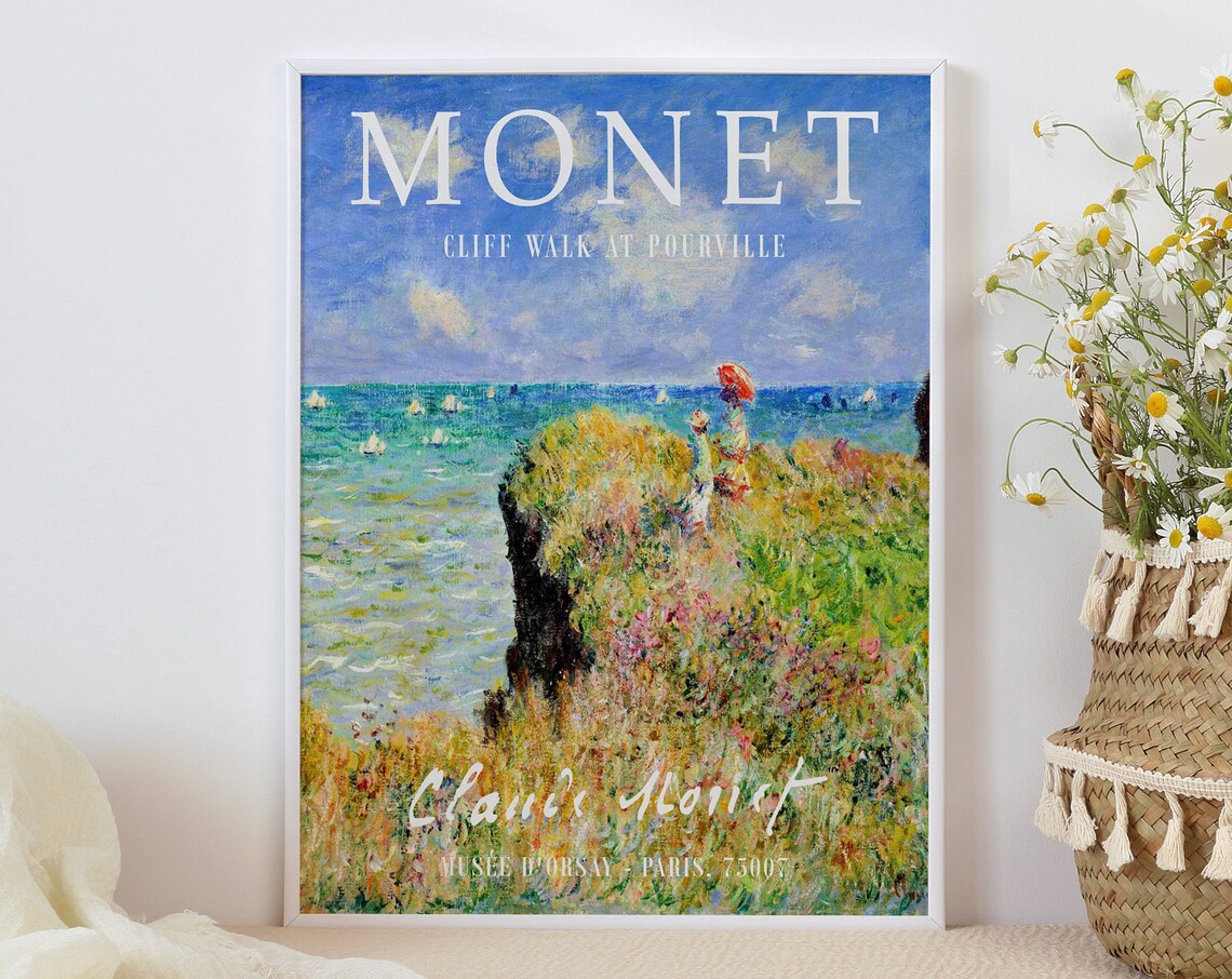 Cliff Walk at Pourville Monet Exhibition Poster - Image 3