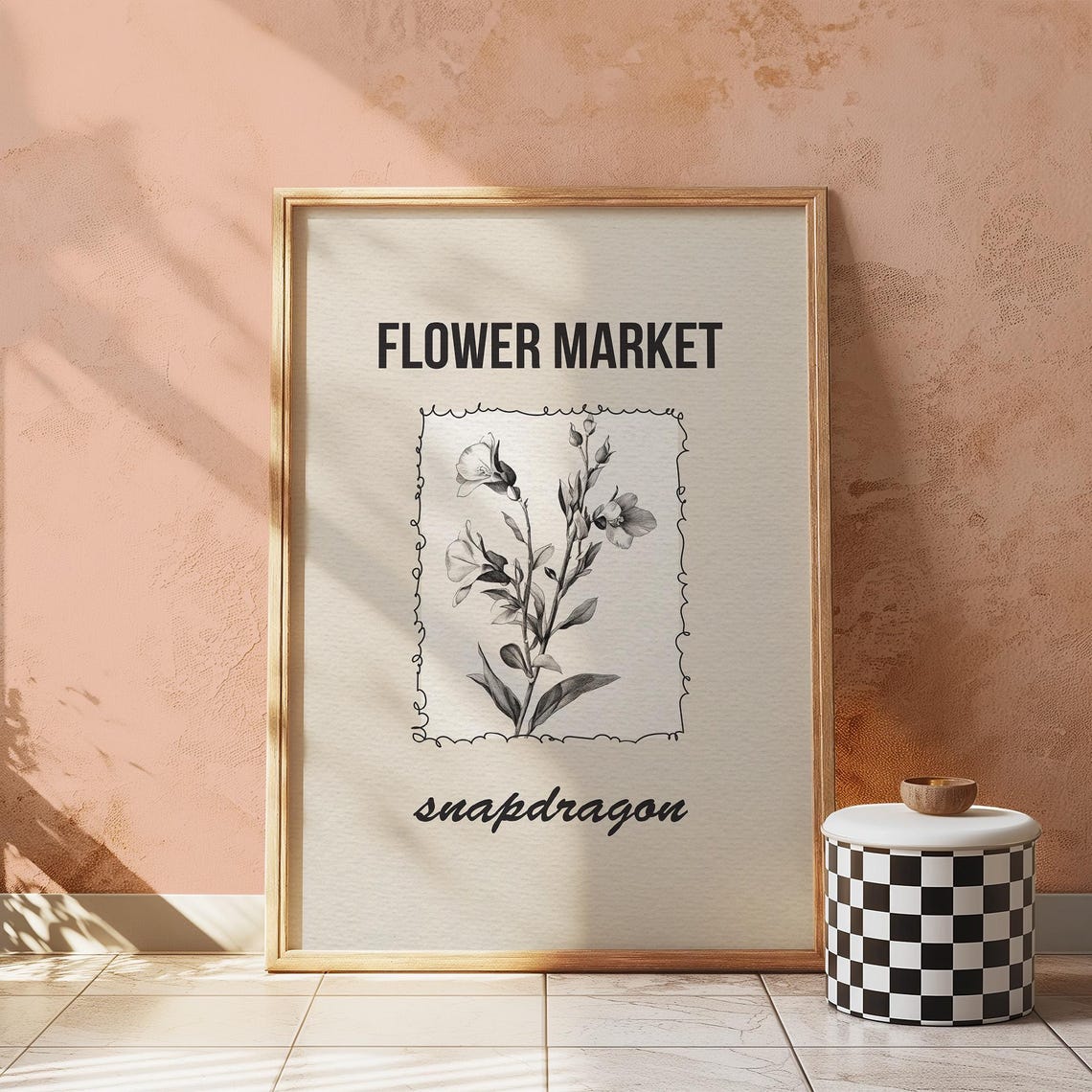 Snapdragon Floral Print For Entryways Neutral Botanical Wall Art Kitchen Bedroom Or Entryway Decor