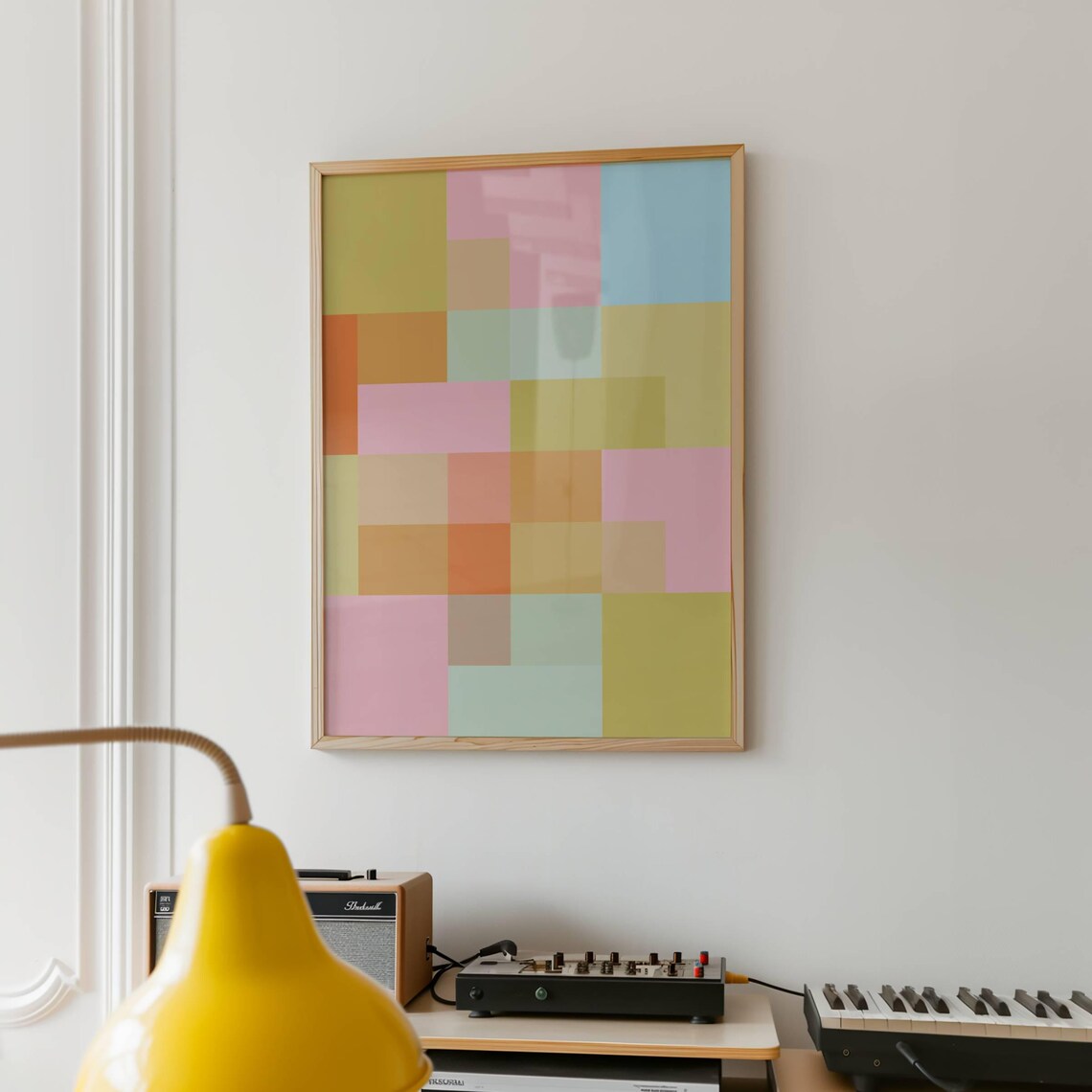 Abstract Colour Block Geometric - Minimalist Mid-Century