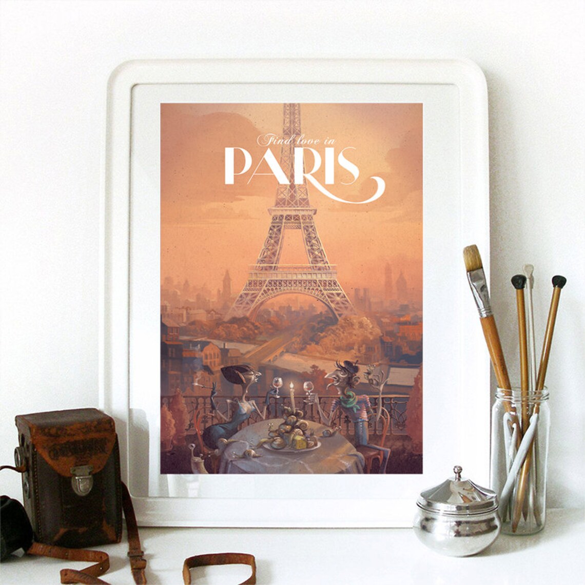 Paris Print, Eiffel Tower Decor, Paris Skyline - Image 2