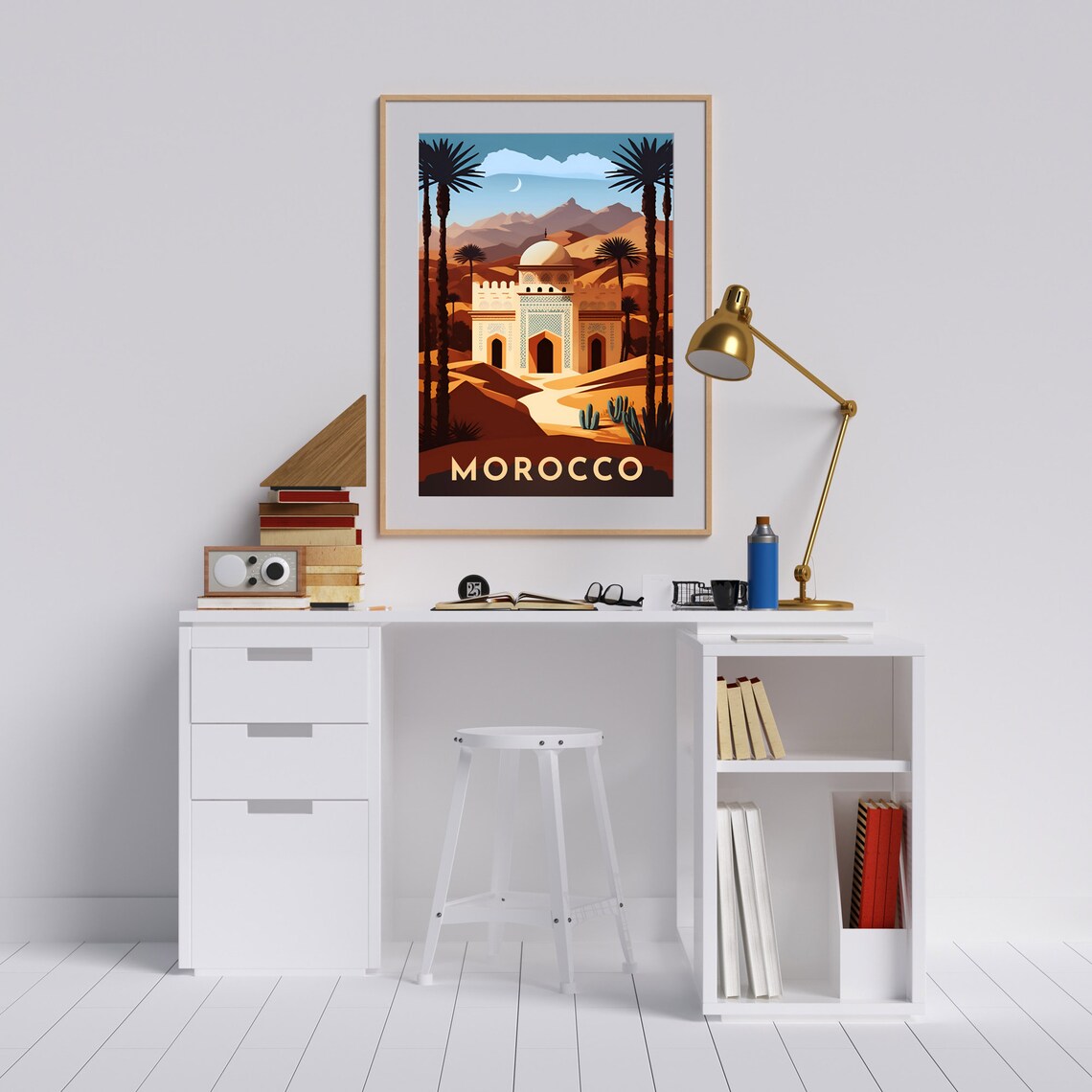 Morocco Print Retro Travel Poster Instant Wall Art - Image 2