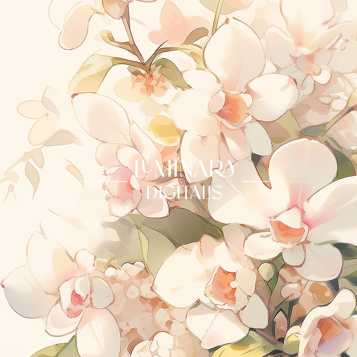Soft Pink Blossom Bouquet Arranged In A Glass Mason Jar Art Print - Image 3